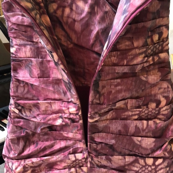 Rickie Freeman Teri Jon Iridescent Floral Women's Formal Dress Size 8 Like New - Picture 14 of 16
